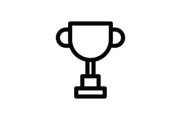 School Outline Icon - Trophy