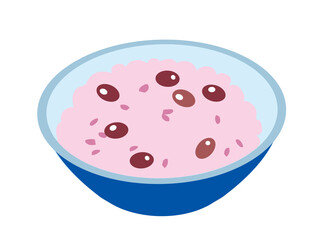 お茶碗に盛られたお赤飯