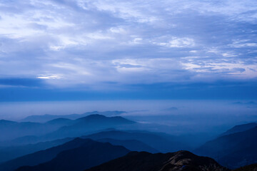 clouds over the mountains in nepal