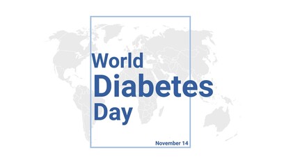 World Diabetes Day International holiday card. November 14 graphic poster