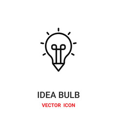 idea bulb icon vector symbol. idea bulb icon vector for your design. Modern outline icon for your website and mobile app design.