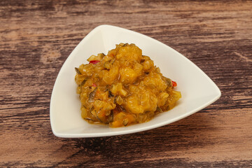 Relish sauce with cucumbers and mustard