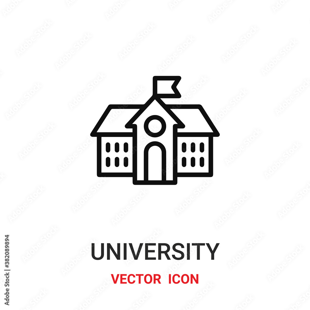 Aufkleber university icon vector symbol. university symbol icon vector for your design. modern outline icon fo