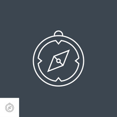 Icon. Related Vector Line Icon. Isolated on Black Background. Editable Stroke.
