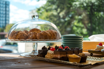 Closeup shot of delicious pastries
