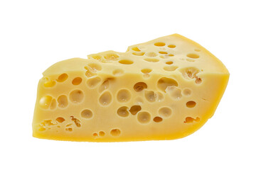Maasdam cheese - yellow triangle with holes