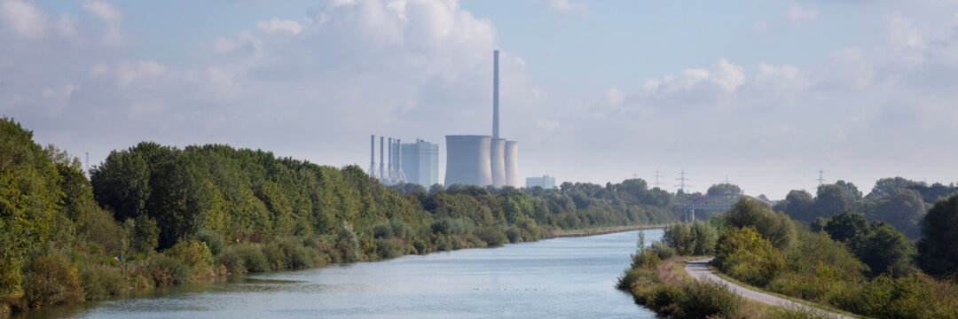 Kohlekraftwerk an der Lippe, Werne, Nordrhein-Westfalen, Deutschland, Europa