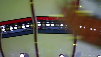 Luna park carousel that turns quickly