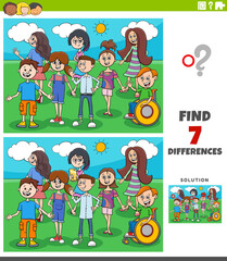 differences educational game with children and teens