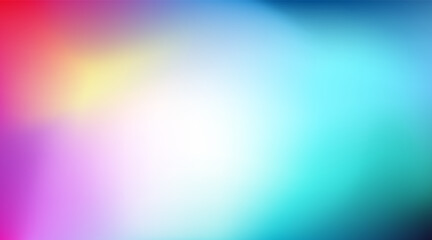 Abstract Blurred red teal purple background. Soft colorful light gradient backdrop with place for text. Vector illustration for your graphic design, banner, poster or wallpapers, website