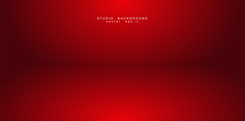 Obraz premium Empty red color studio room luxury background. Abstract gradient