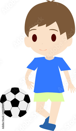 元気にサッカーをする可愛い子供のイラスト Wall Mural Foolchico 元気にサッカーをする可愛い子供のイラスト Wall Mural Foolchico