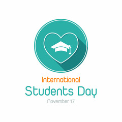 Vector illustration on the theme of International Students Day which is an international observance of the student community, held annually on November 17 across the globe.