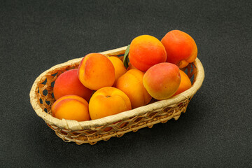 Fresh ripe sweet few apricots