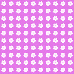 White and pink flower  repeat pattern and seamless vector