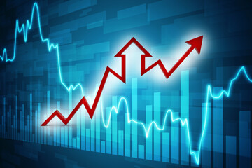 3d rendering business graph and documents, Real estate Concept