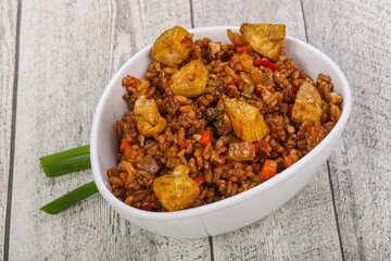 Asian style Fried rice with chicken