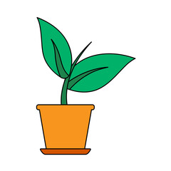 Plant In Flower Pot Icon
