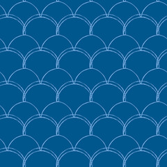 Fish scale seamless pattern