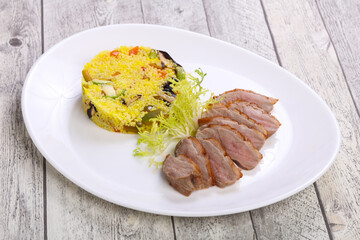 Roasted Duck breast with couscous