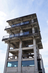 Building old buildings raw concrete.