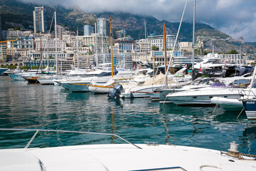 Monaco-Monte Carlo marine: wonderful city of the cote-d‚ÄôAzur in a sunny day with blue sky