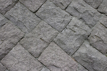 Stack alternately stone wall (Ishigaki)  Background
