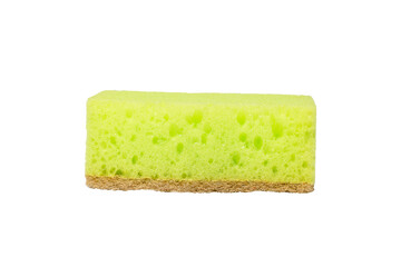 yellow cleaning sponge. isolate on white background