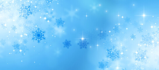 Naklejka na ściany i meble blue winter snow banner