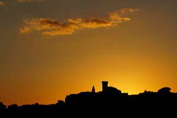 Silhouette in der Toskana