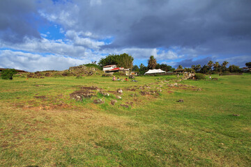 Obraz premium The house in Hanga Roa on Easter Island, Chile