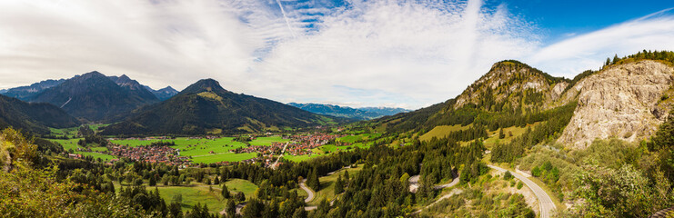 Fototapeta premium Aussichtspunkt Kanzel Oberjoch Bad Hindelang Allgäu