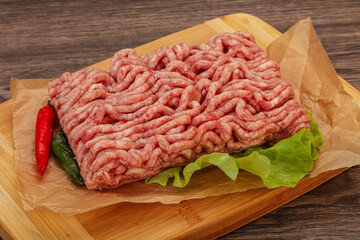 Raw Minced pork meat for cooking