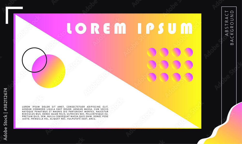 Poster slideshow abstract gradient vector background