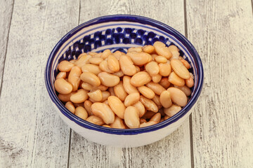 White beans kidney in the bowl