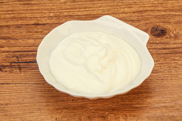 Sour cream in the bowl