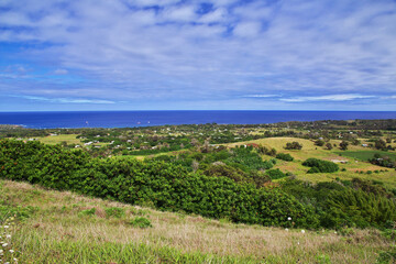 Fototapeta na wymiar Rapa Nui. The view on Hanga Roa, Easter Island, Chile