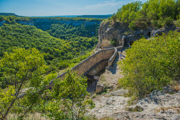 the remains of a medieval fortress city (according to other sources - a monastery) Tepe-Kermen,...