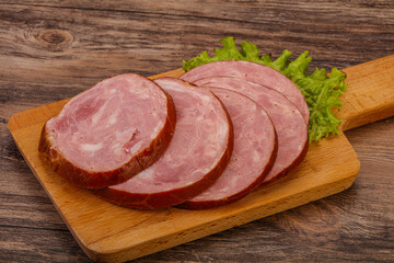 Slices of pork meat ham