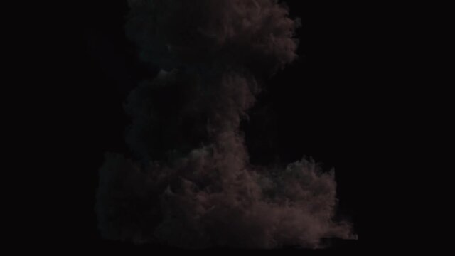 3D special effect, small explosion for scenes such as wars and disasters, the rising smoke