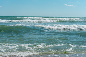 Waves of the Black Sea on a clear day