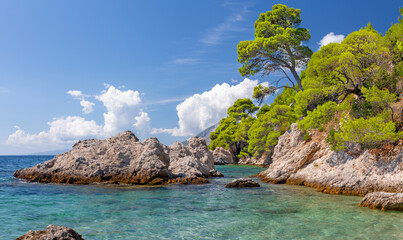 Croatia - The beautiful coast of Peliesac peninsula near Zuliana