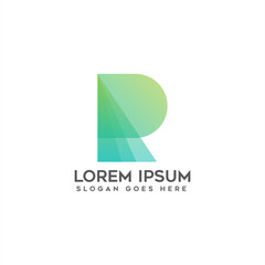 Letter P logo design template.