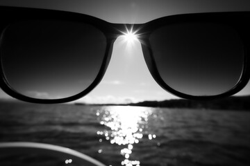 Durch die Sonnenbrille blicken, Tag am See