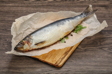 Salted Herring fish with pepper