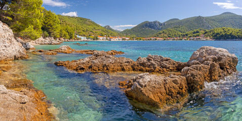 Croatia - The beautiful coast of Peliesac peninsula near Zuliana