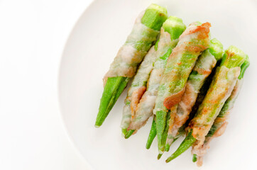 オクラの豚バラ肉巻き