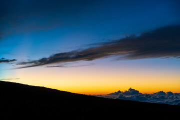 sunset in the mountains