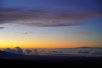 sunset in the mountains