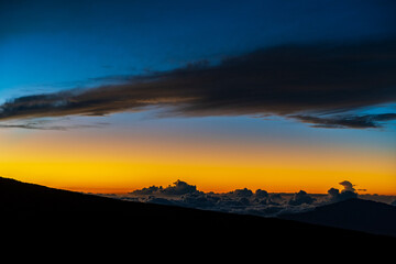 sunset in the mountains